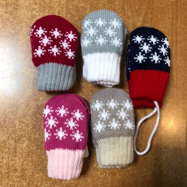 Mazuļu cimdiņi ar kokvilnas oderi: 0-1 gadi