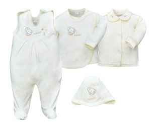 BOBAS komplekts no 4 daļām: izmērs 56, 62, 68 (dažādas krāsas)