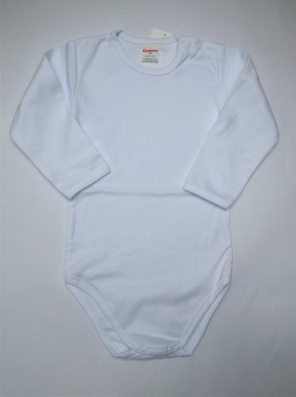 GAMEX balts bodijs garām piedurknēm: izmērs: 74, 80, 86, 92, 98
