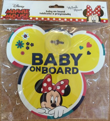 Zīme automašīnai BABY ON BOARD, 1gab