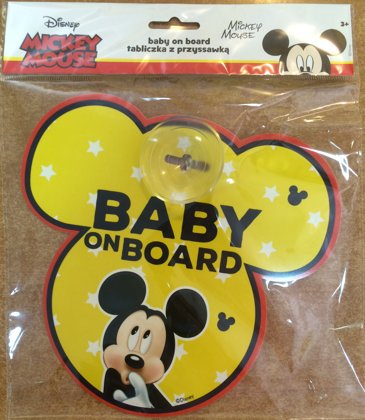 Zīme automašīnai BABY ON BOARD, 1gab