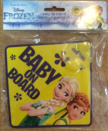 Zīme automašīnai BABY ON BOARD, 1gab