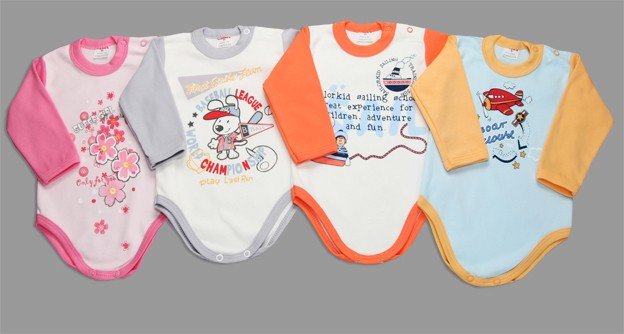 GAMEX bodiji garām piedurknēm: izmērs: 68, 74, 80, 86, 92, 98 (dažādas krāsas)